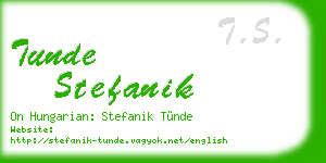 tunde stefanik business card