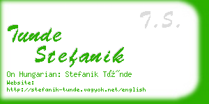 tunde stefanik business card